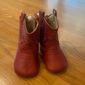 NWT soft red baby cowboy boots